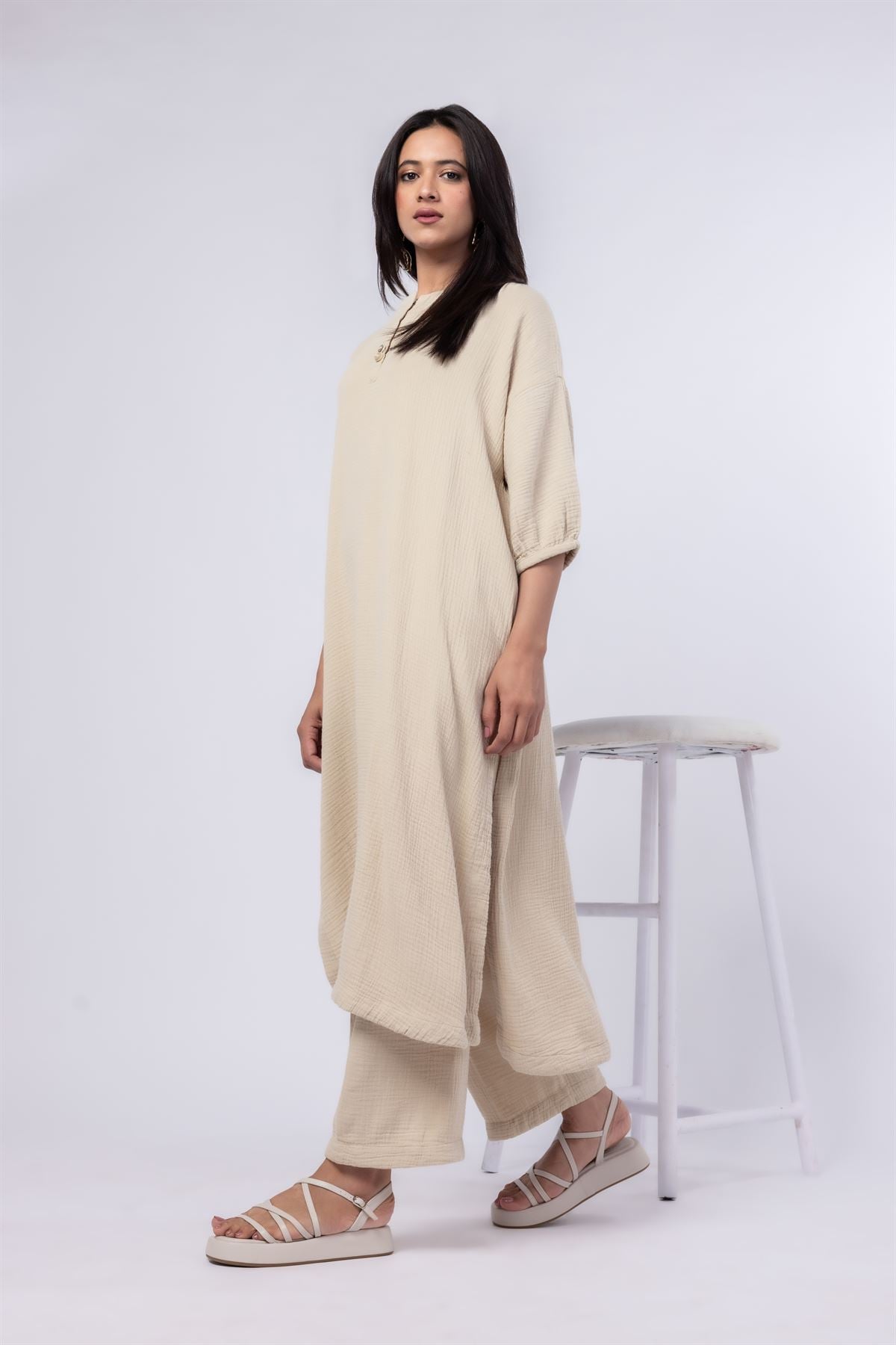 Dyed Cheese Cloth Pants - 24-12E01-06TB-VG