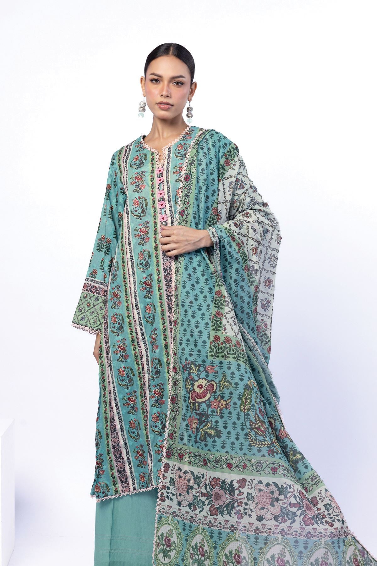 Printed Broshia Tailored 3 Piece - T-A22-26-101FF-VG