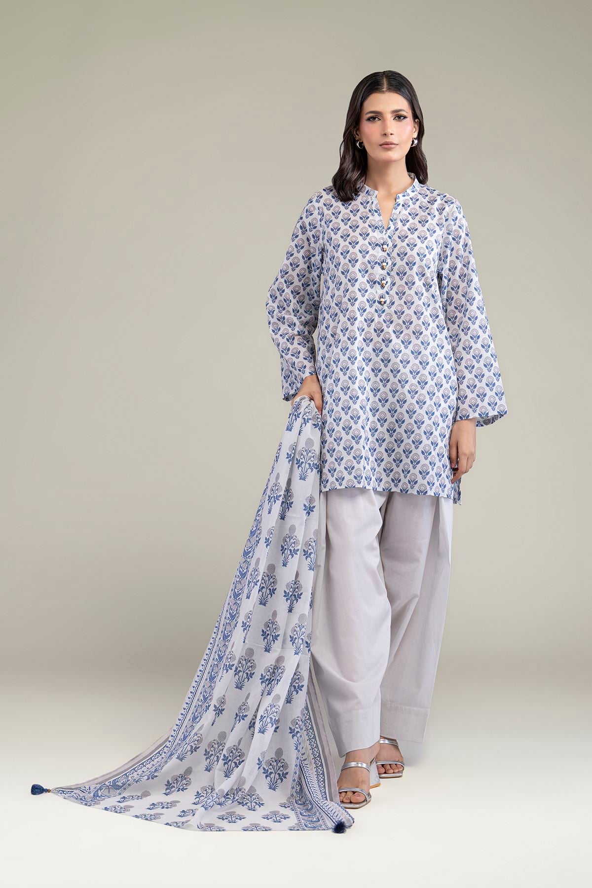 Printed Lawn Fabrics 3 Piece - A22-26-201FC1-VG