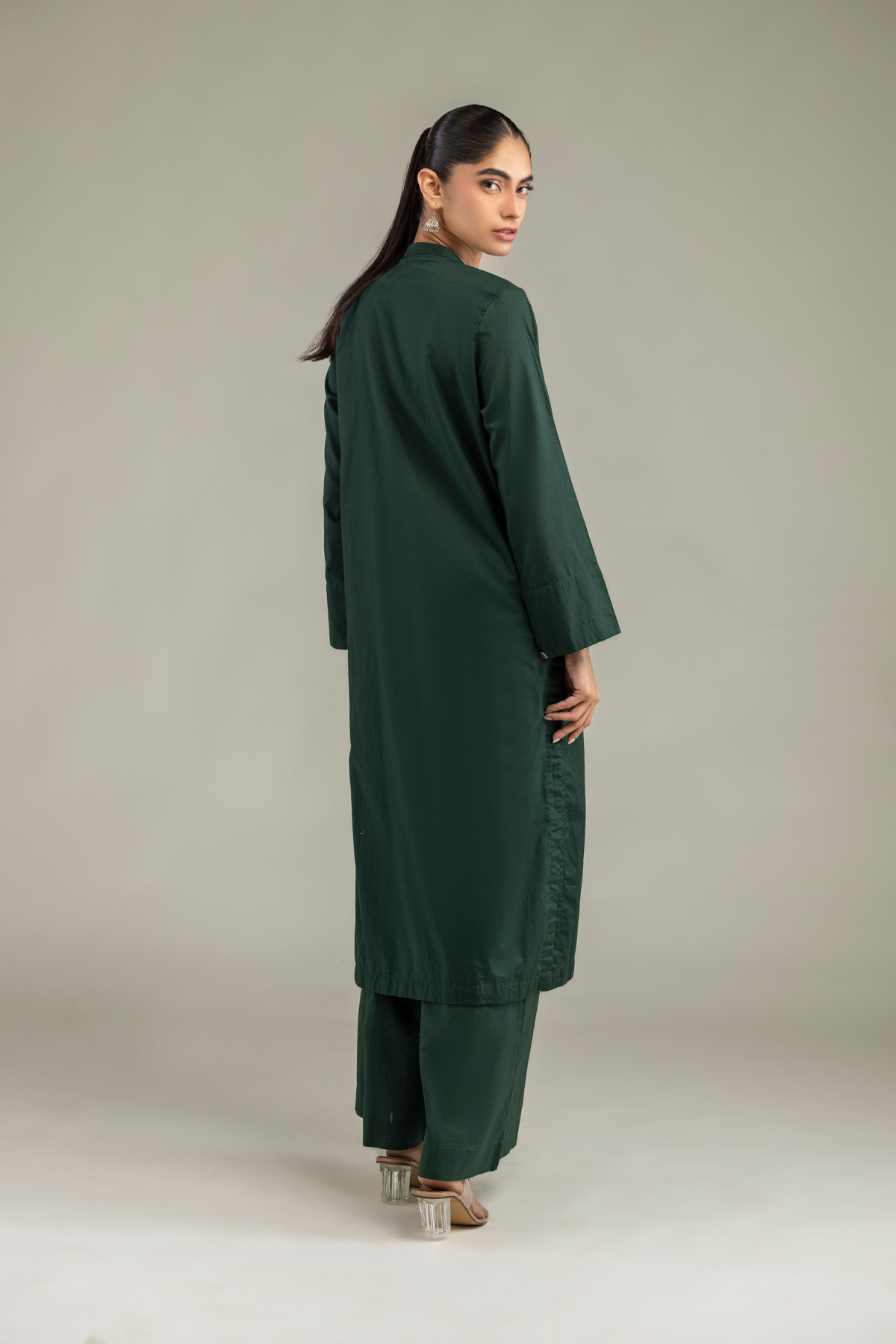 Embroidered Cambric Green Cambric Kurta - 1-26-102-A-F-VG