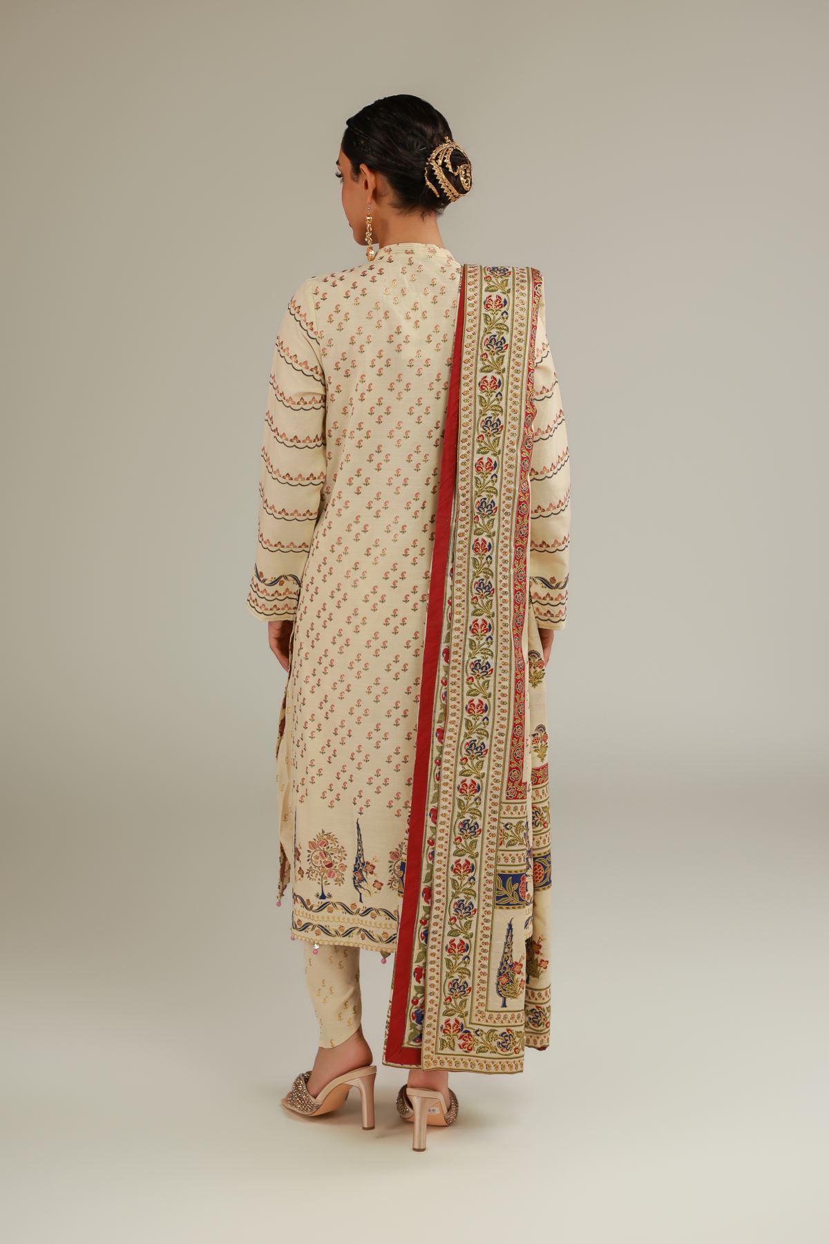 Raw Silk 3 Piece Co-ord Set - 12-26-114-F-E-VG