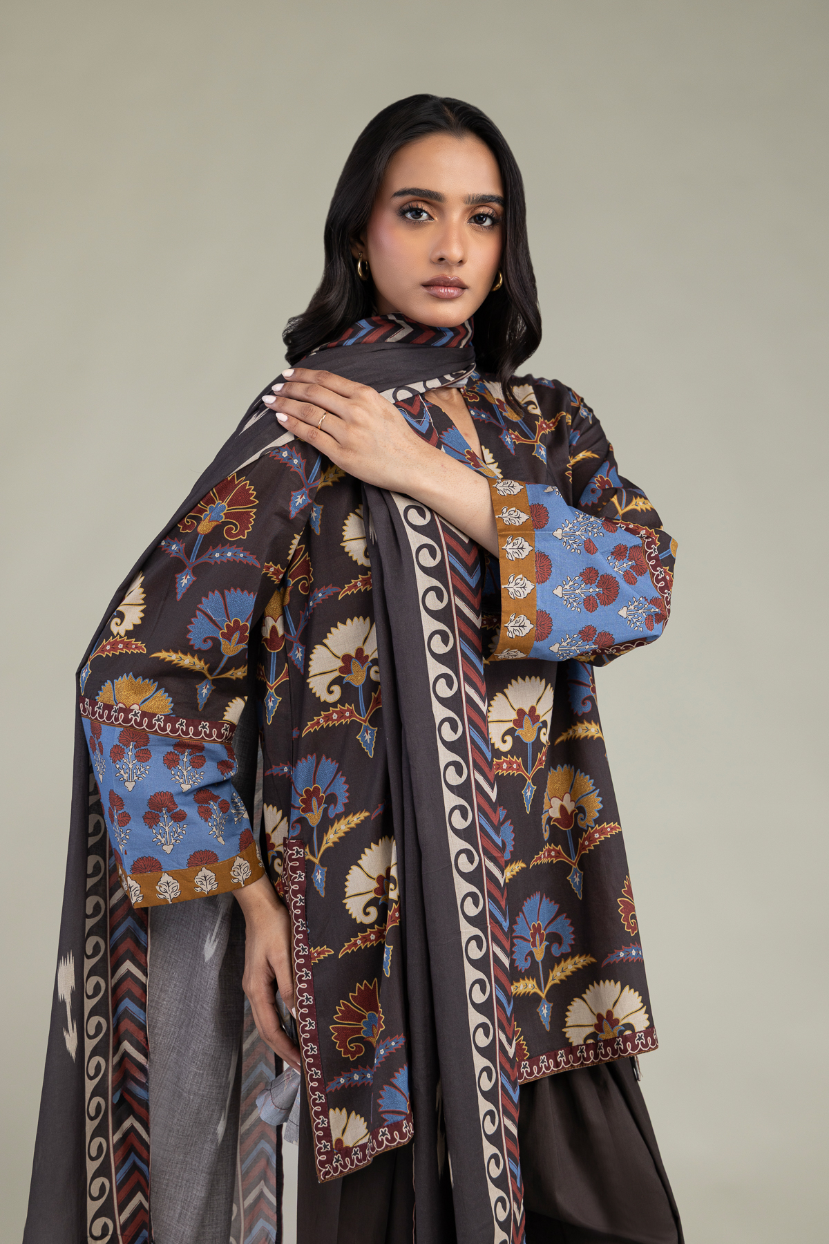 Printed Lawn Printed Lawn Dupatta - 1-26-303-C-B1-VG