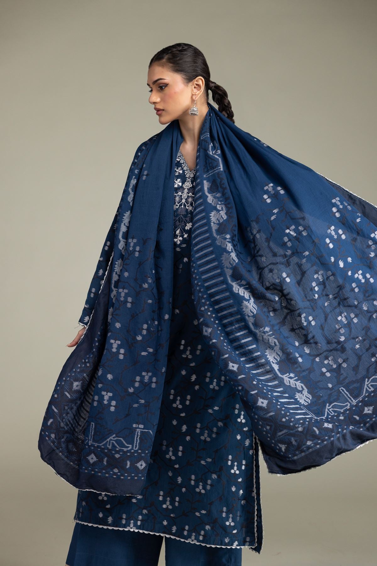 Embroidered Jacquard Tailored 3-piece Jacquard - 1-26-102-A-F-VG