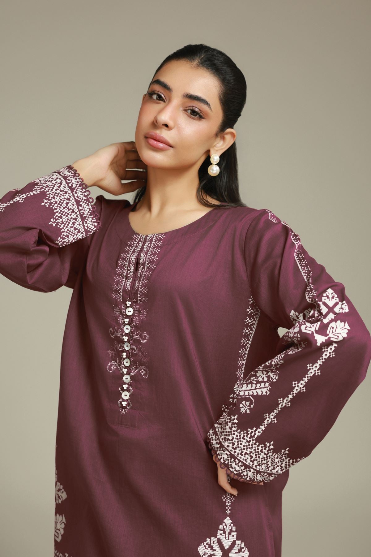 Printed Lawn Lawn Tailored Set - 26-02-1E13-02TA-VG