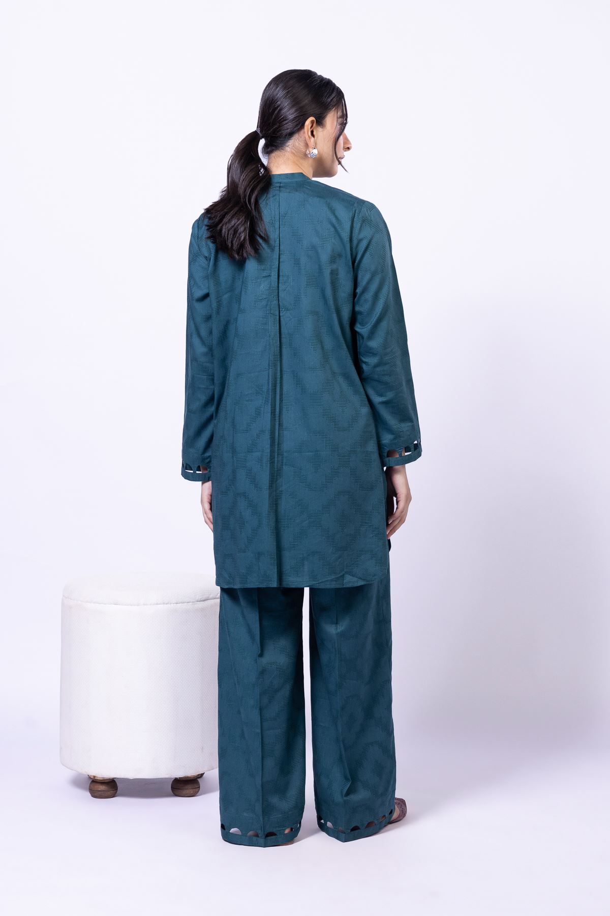 Dyed Jacquard Kurta - OTD4-EX28-08TA-VG