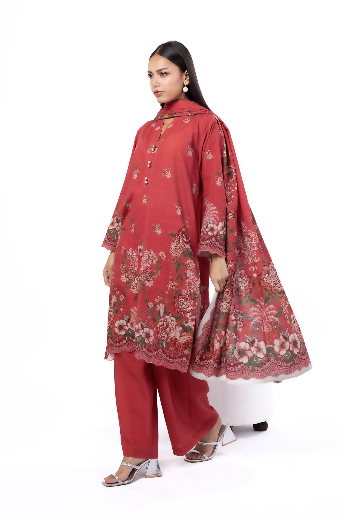 Printed Khaddar Tailored 3 Piece - LKN71BST-VG