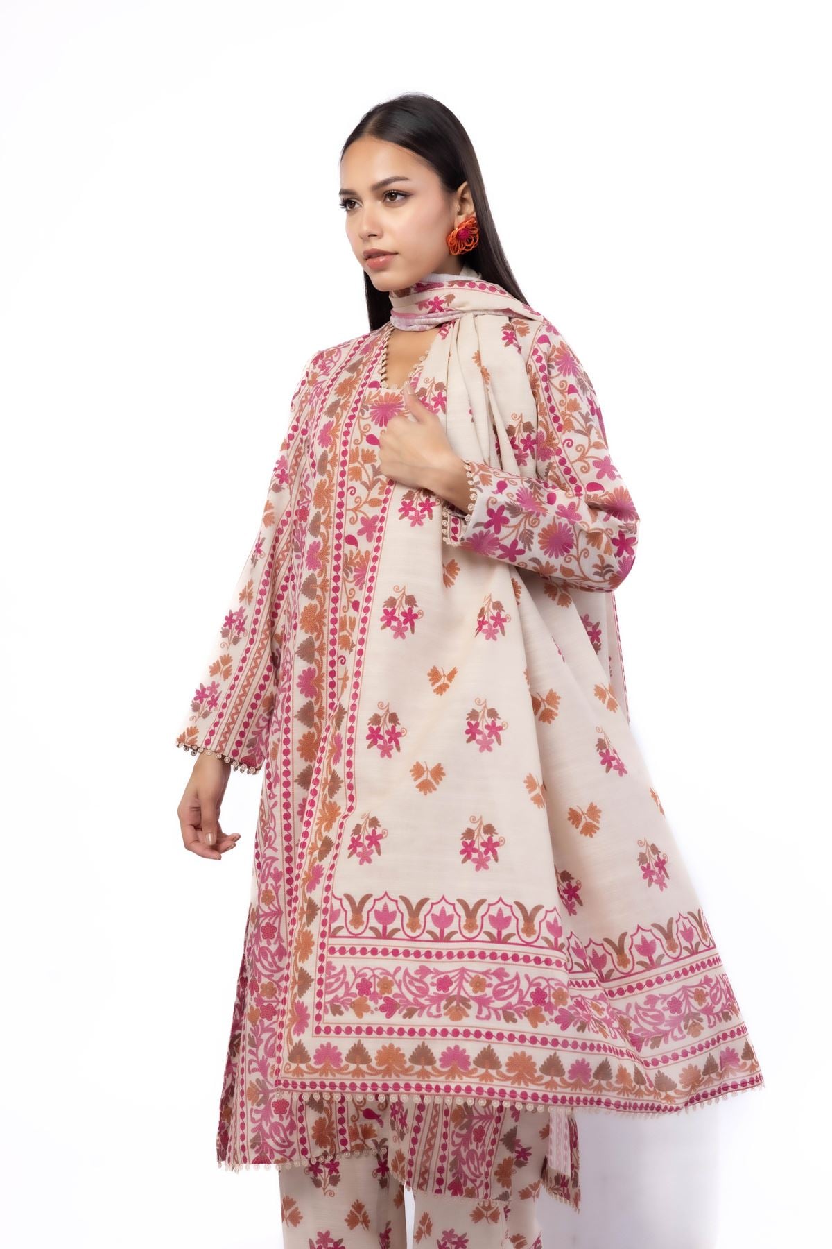 Printed Khaddar Tailored 3 Piece - CV06BST-VG
