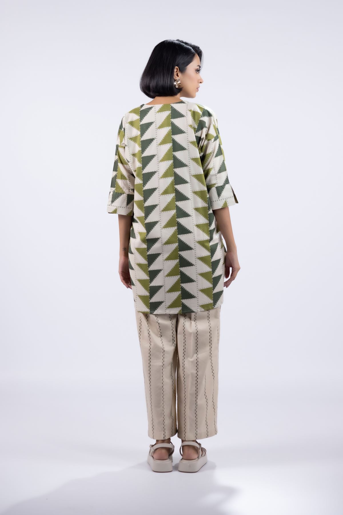 Printed Cambric Kurta - ST25086A-VG