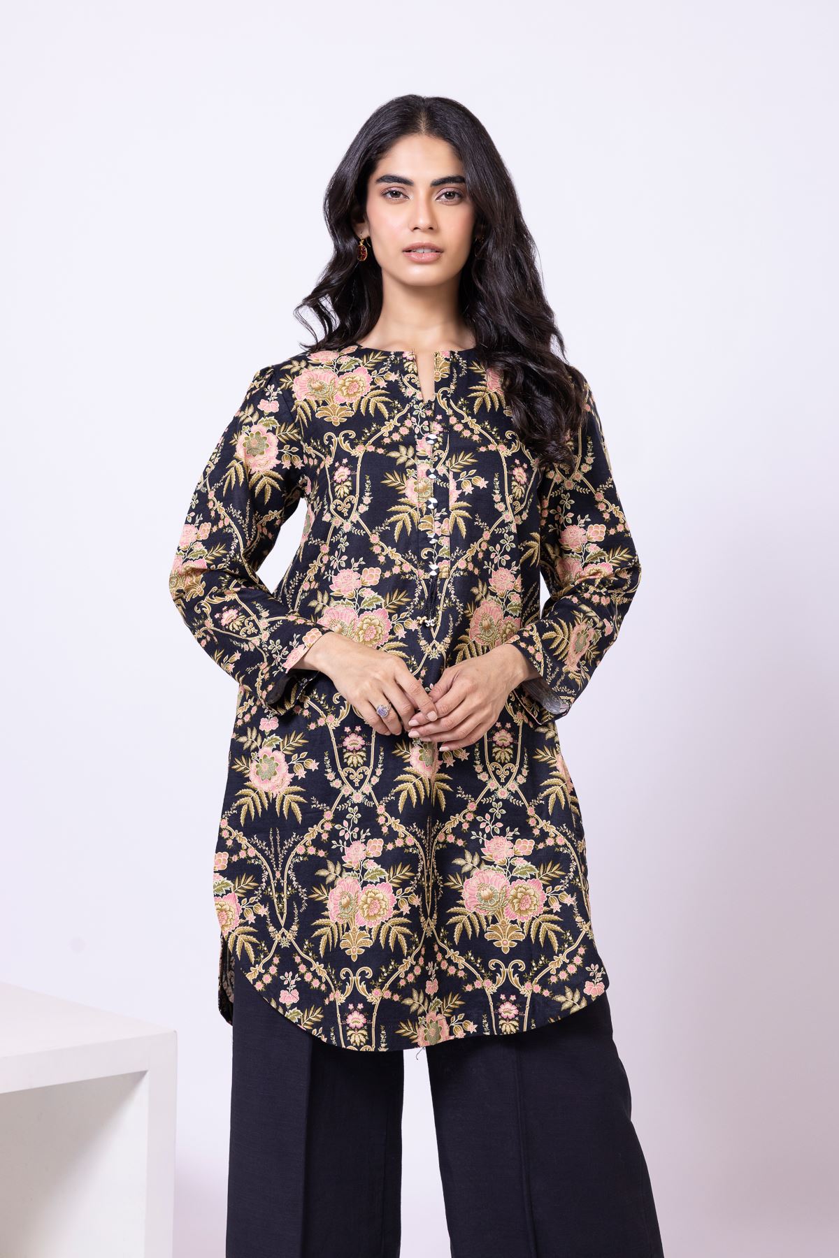 Printed Khaddar Kurta - OTD4-EX23-05TA-VG