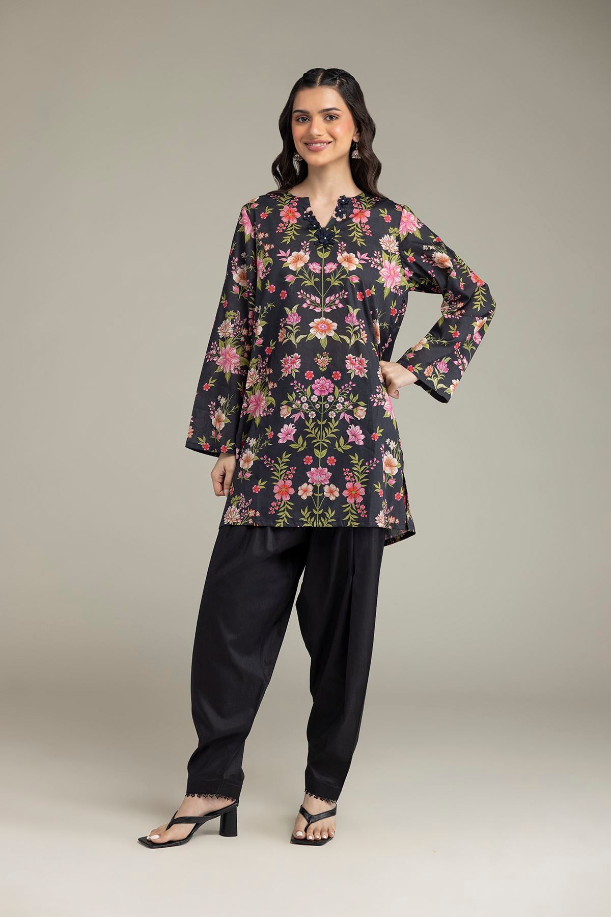 Printed Lawn Fabrics 2 Piece | Top and Bottom - A22-26-209FB1-VG