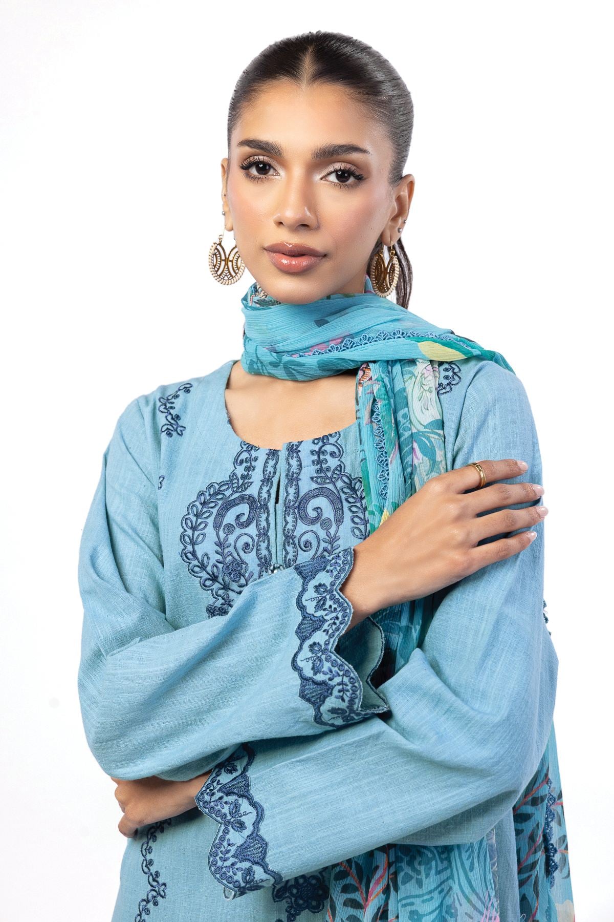 Embroidered Crosshatch Tailored 3 Piece - KN33AST-VG