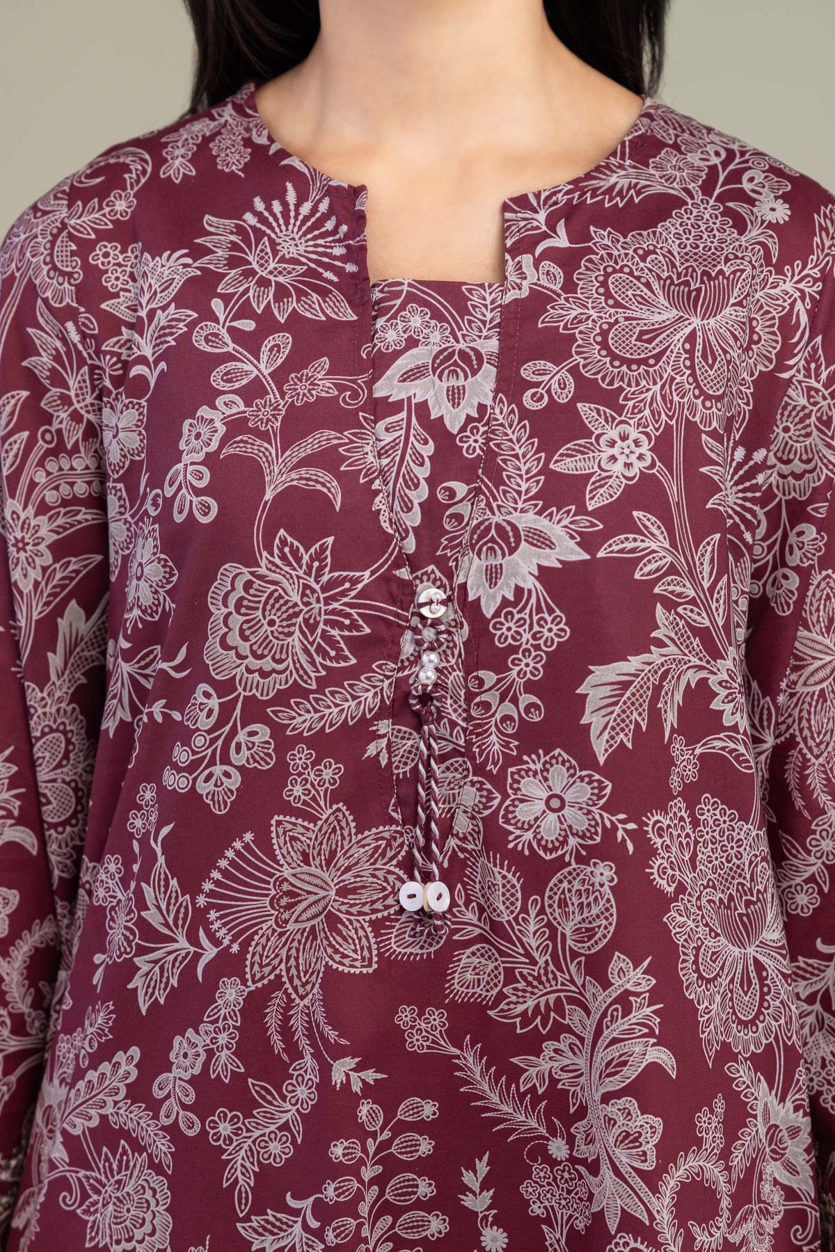 Embroidered Cambric Floral Cambric Kurta - 1-26-309-B-D1-VG