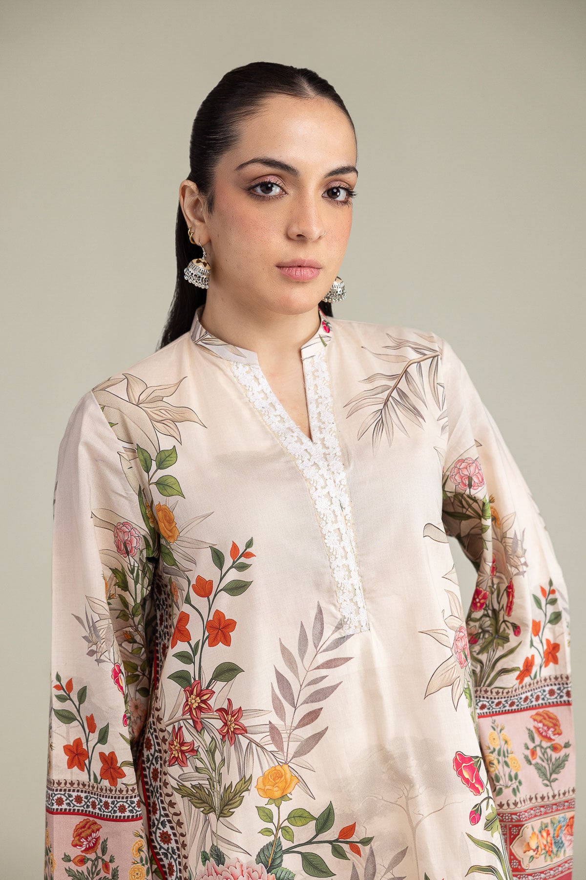 Embroidered Cambric Fabrics 3 Piece - T-A33-26-207FD1-VG