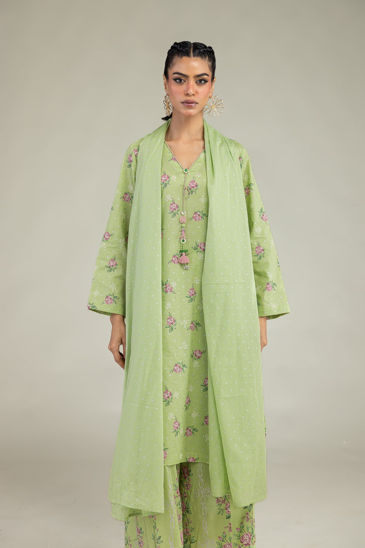 Printed Lawn Lawn Dupatta - 1-26-236-A-G2-VG