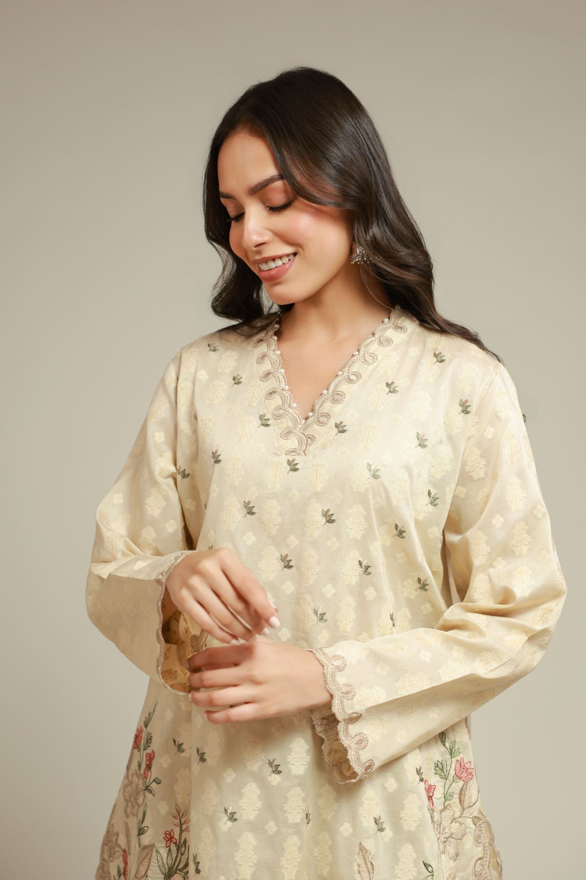 Embroidered Broshia Fabrics 2 Piece - A33-26-110FB2-VG