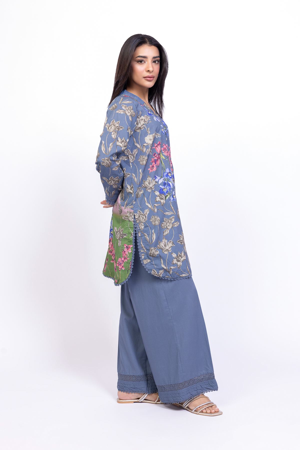 Dyed Cotton Viscose Pants - 1-26-130-A-F-VG
