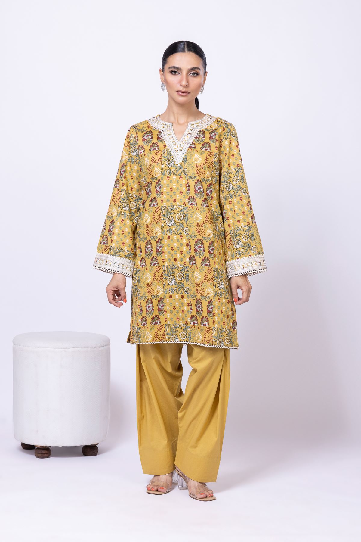Dyed Cambric Shalwar - OTD4-EX22-06TA-VG