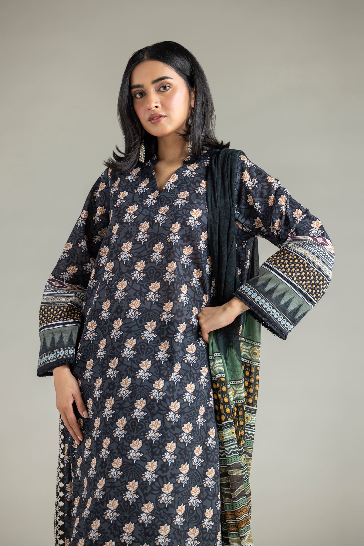 Embroidered Lawn Printed Lawn Dress - T-A33-26-107FG-VG