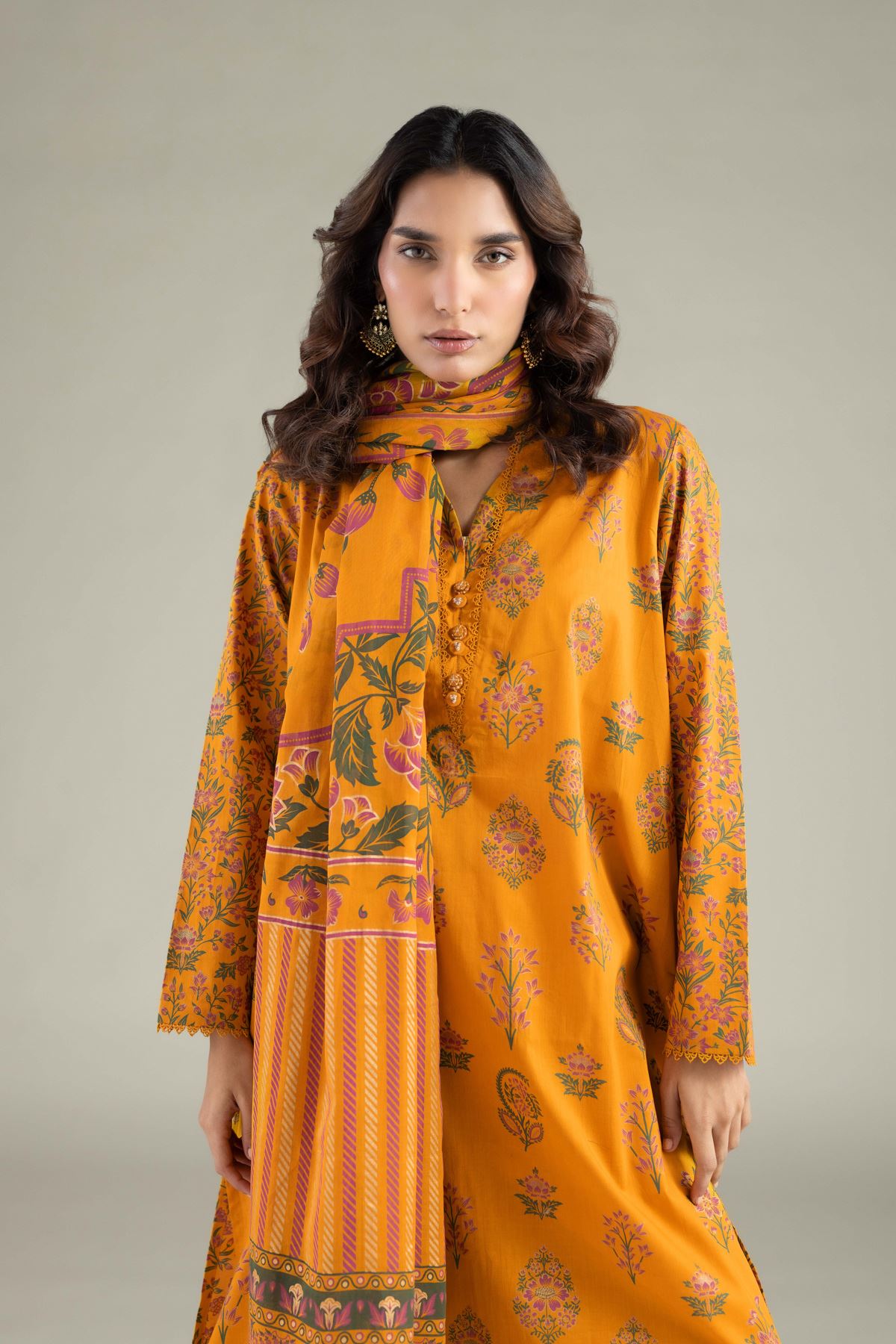 Printed Lawn Tailored 3 Piece - 5-26-102-F-A-VG