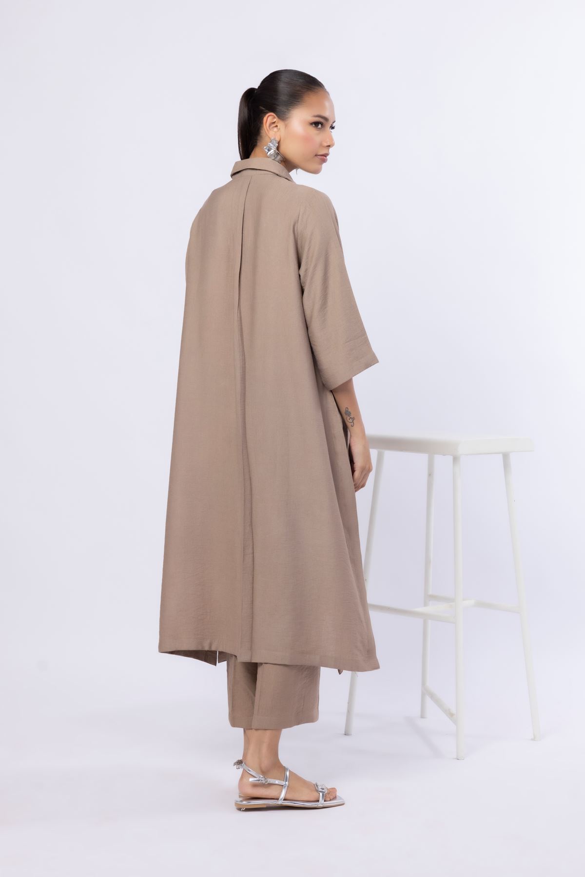 Dyed Cotton Vortex Wrinkle Kurta - 25-04E48-01TB-VG
