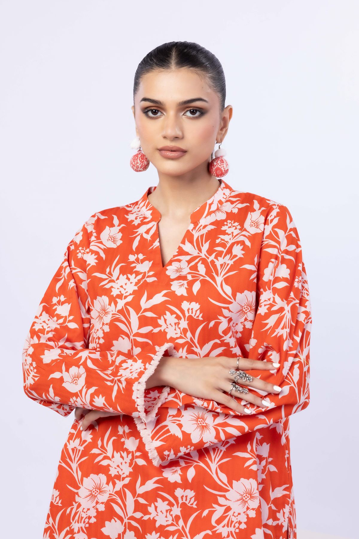 Printed Cotton Dobby Kurta - 25-W02iB-02TA-VG