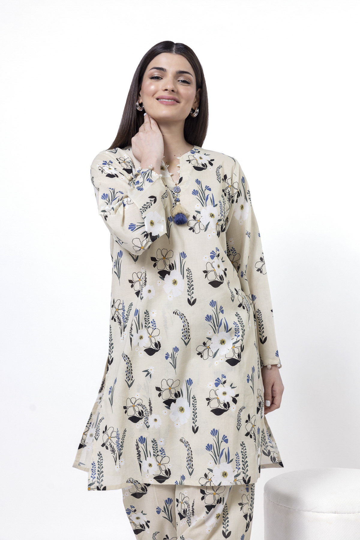Printed Lawn Fabrics 2 Piece | Top and Bottom - A33-26-107FA-VG
