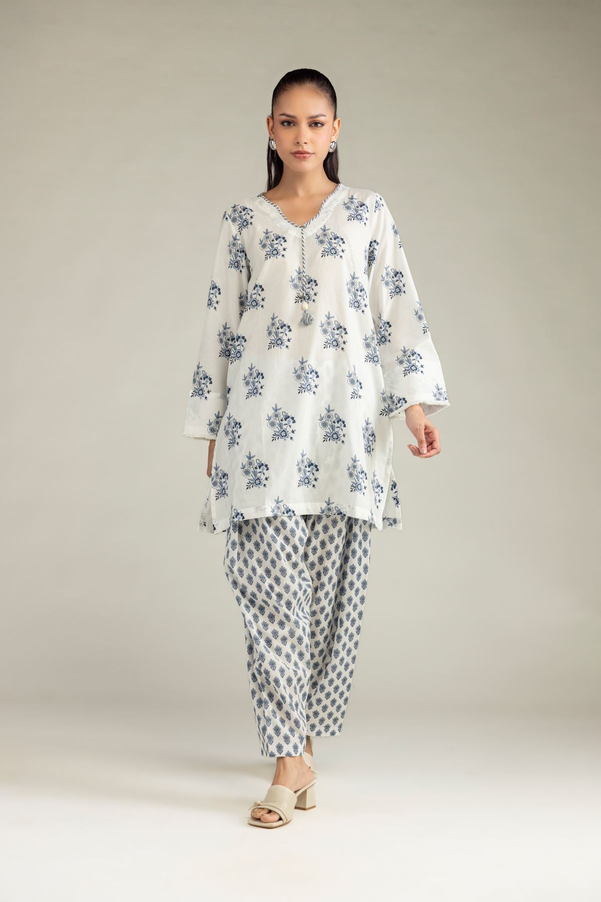 Printed Cambric Printed Cambric Shalwar - 8-26-303-A-C1-VG