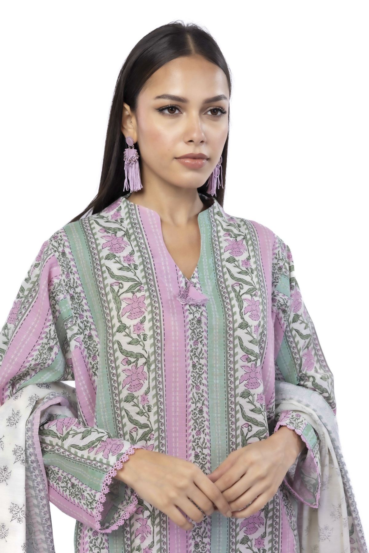 Printed Khaddar Fabrics 3 Piece - KW34A-VG