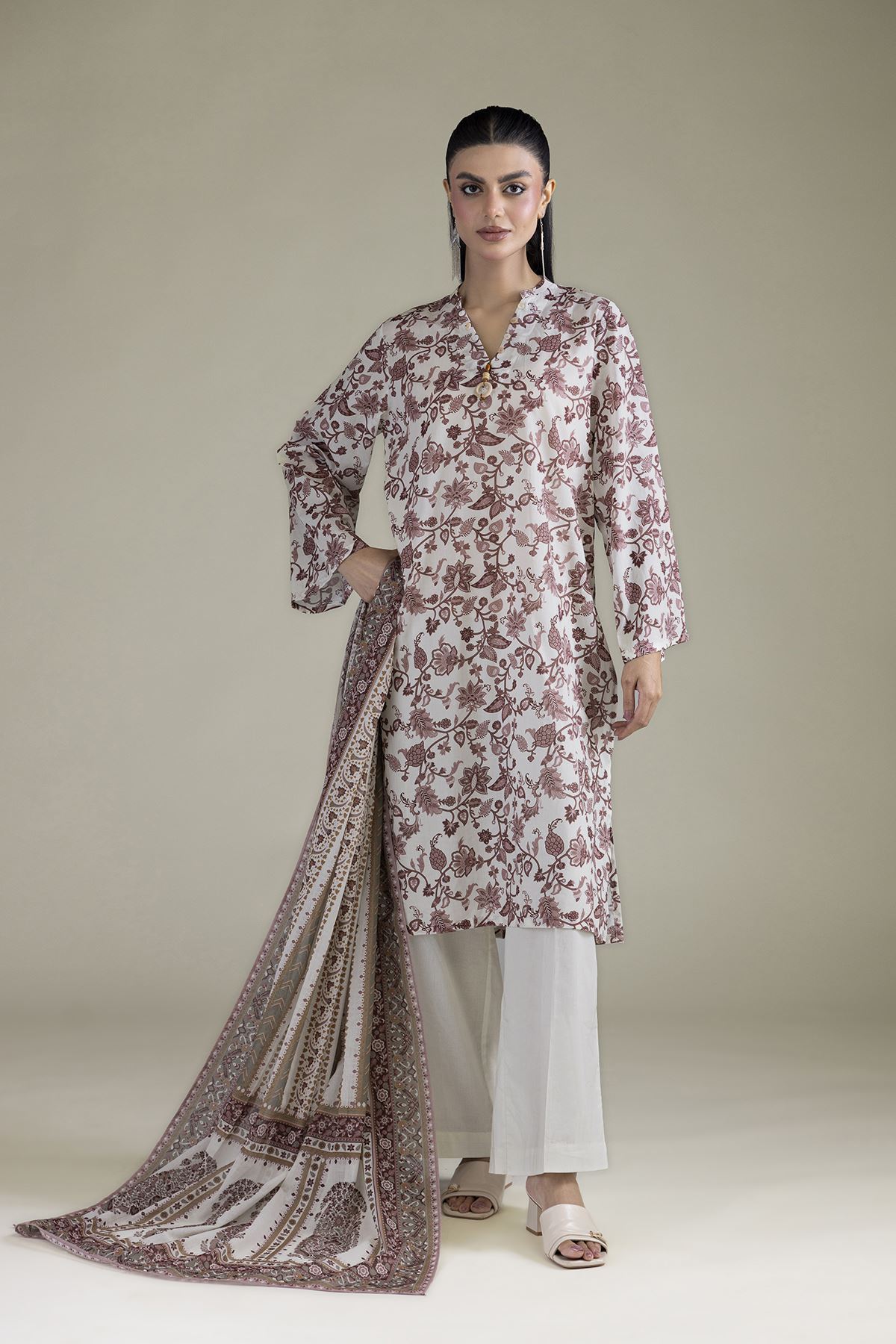 Printed Lawn Fabrics 3 Piece - A22-26-201FC1-VG