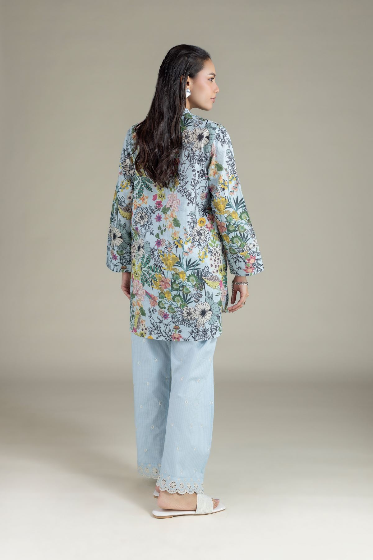 Printed Cotton Dobby Kurta - 25-10-12E12-05TB-VG