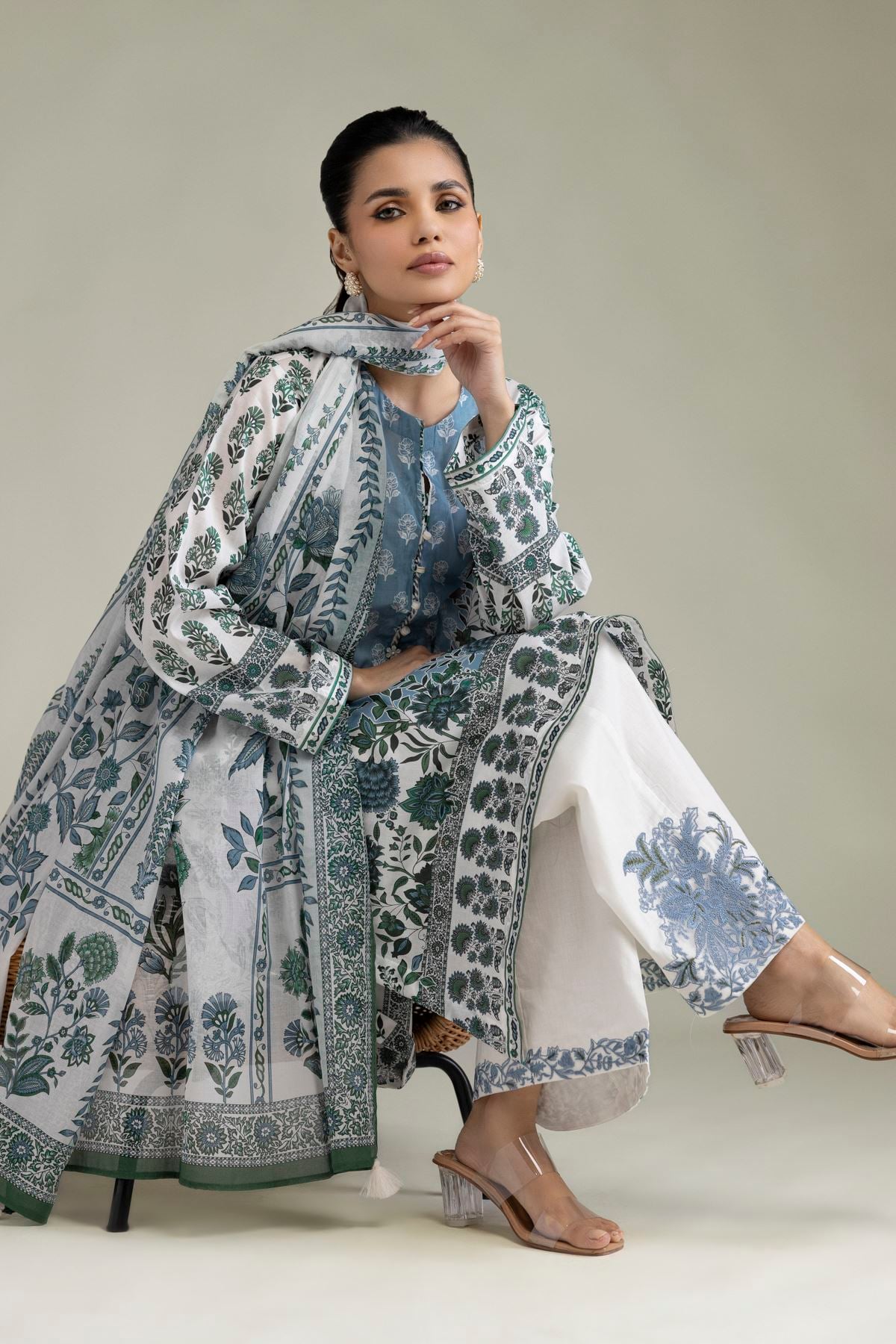 Embroidered Lawn Lawn Tailored 3-Piece - 1-26-102-A-F-VG