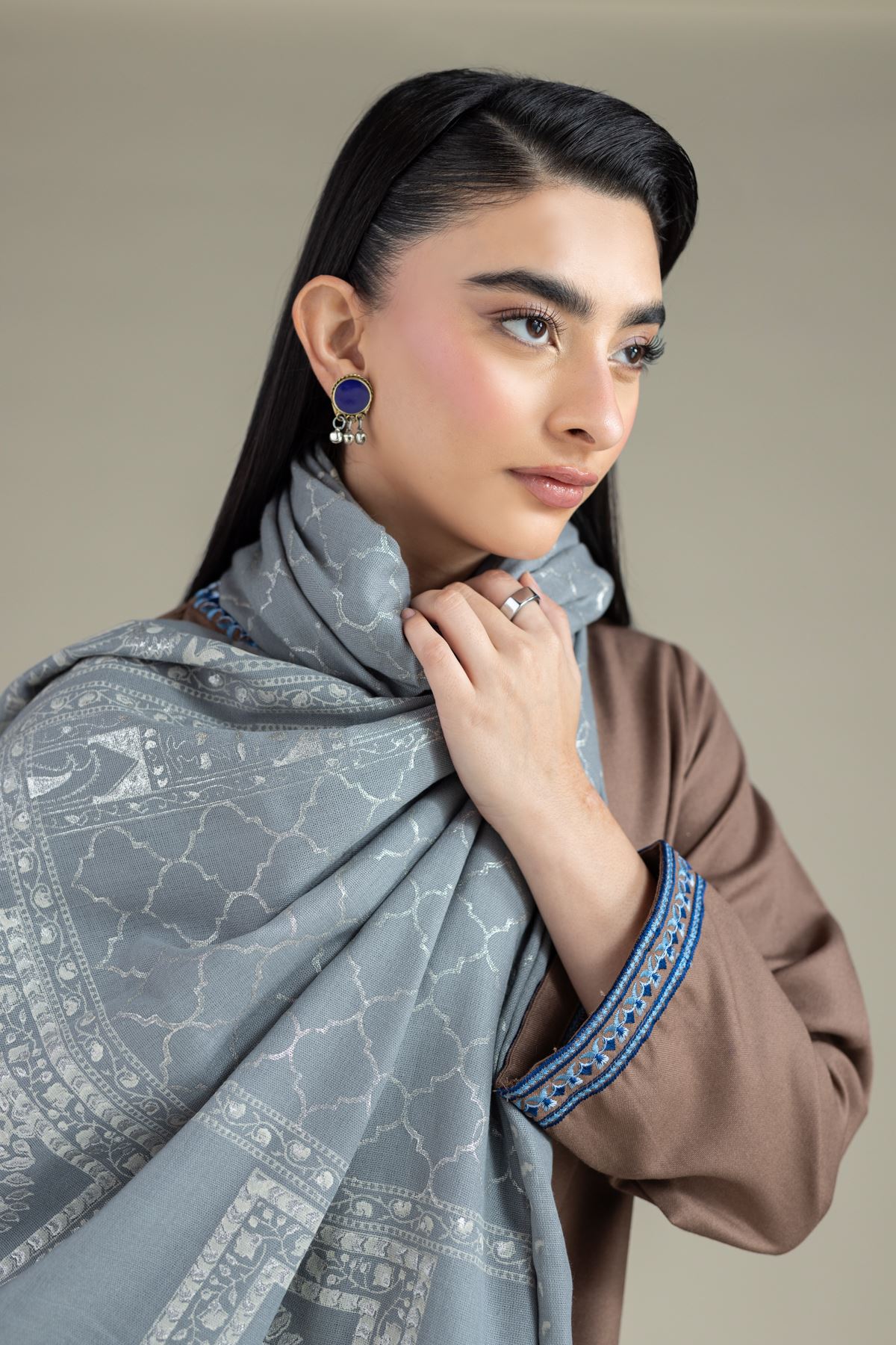 Dyed Acrylic Shawl - 25-10-12E1-04TA-VG
