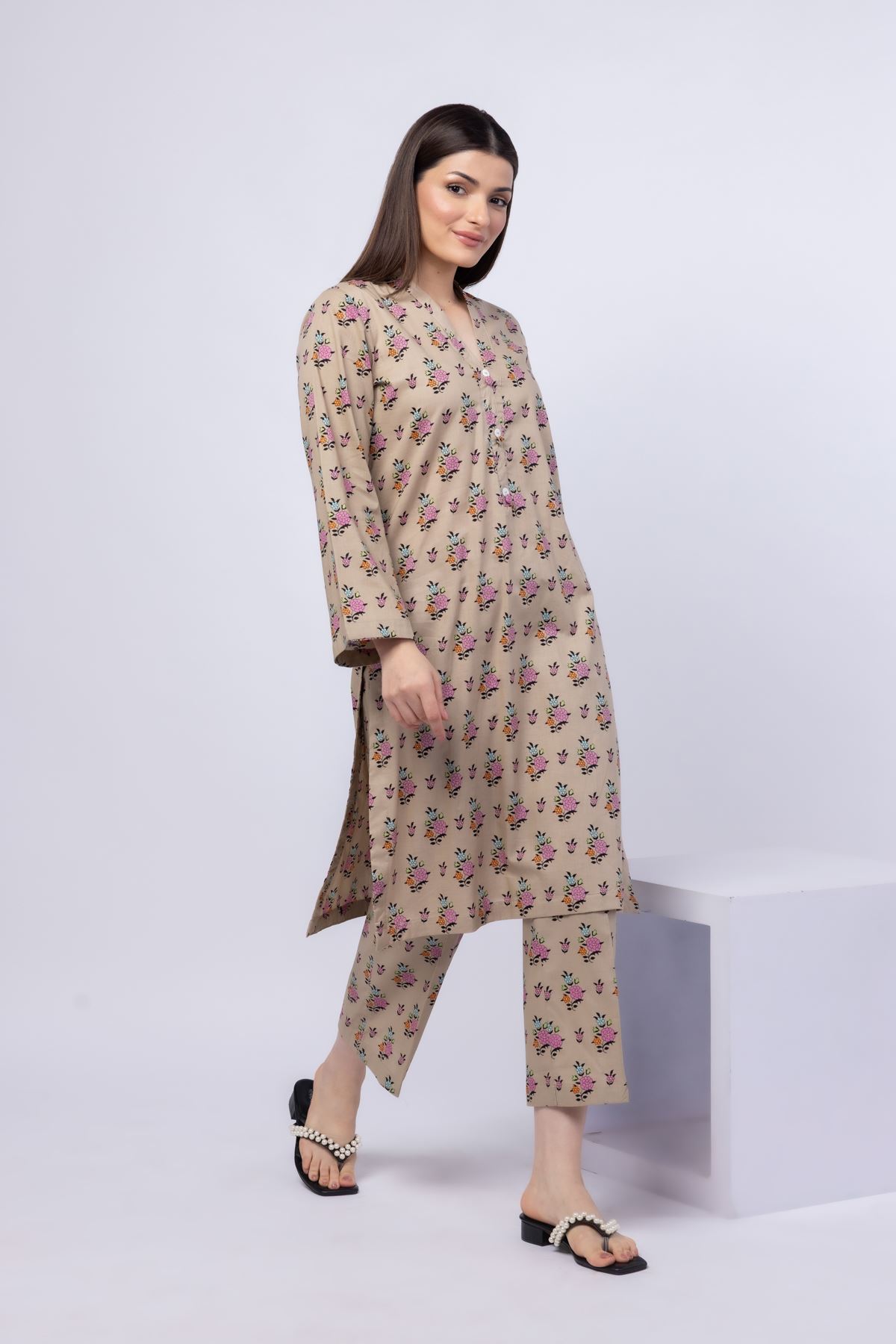Printed Cambric Pants - 25-04EX15-07BA-VG