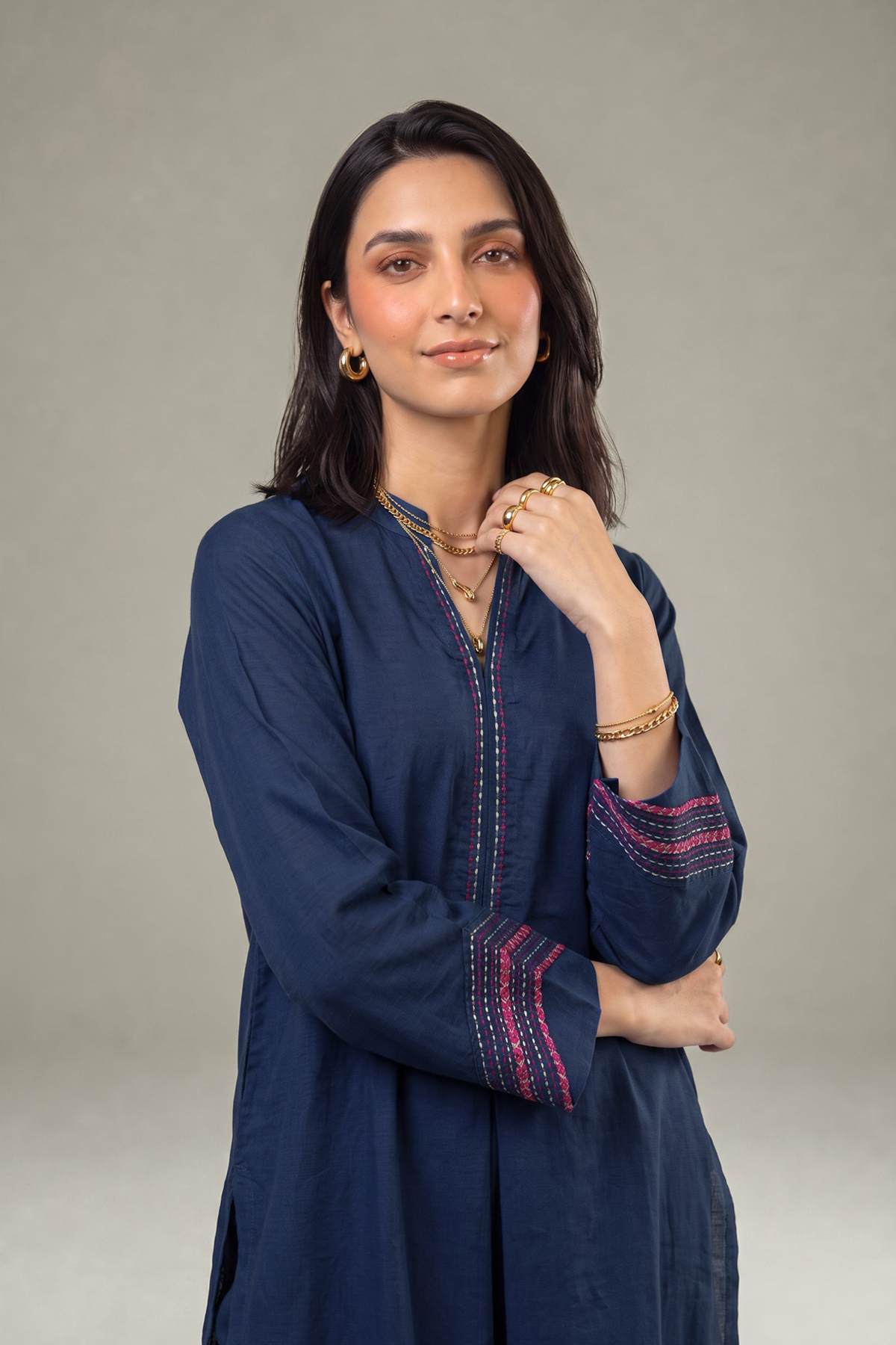 Embroidered Light Khaddar Tailored 2 Piece - 2-26-202-A-D-VG