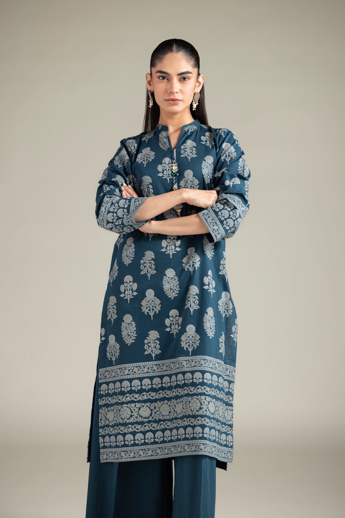 Cambric Kurta - 25-00-X2-08TB-VG