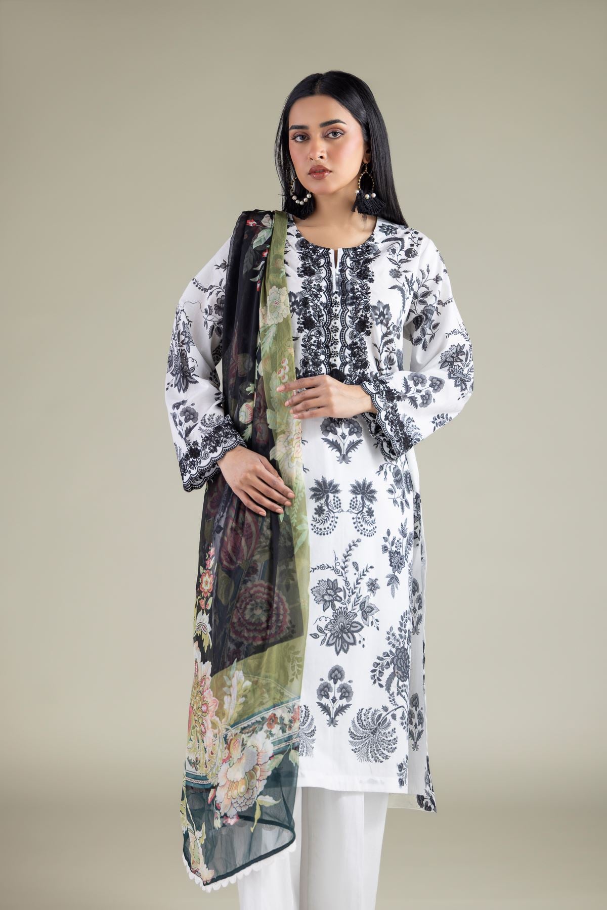 Embroidered Textured Lawn Tailored 3-Piece Lawn - T-A22-26-221FA1-VG