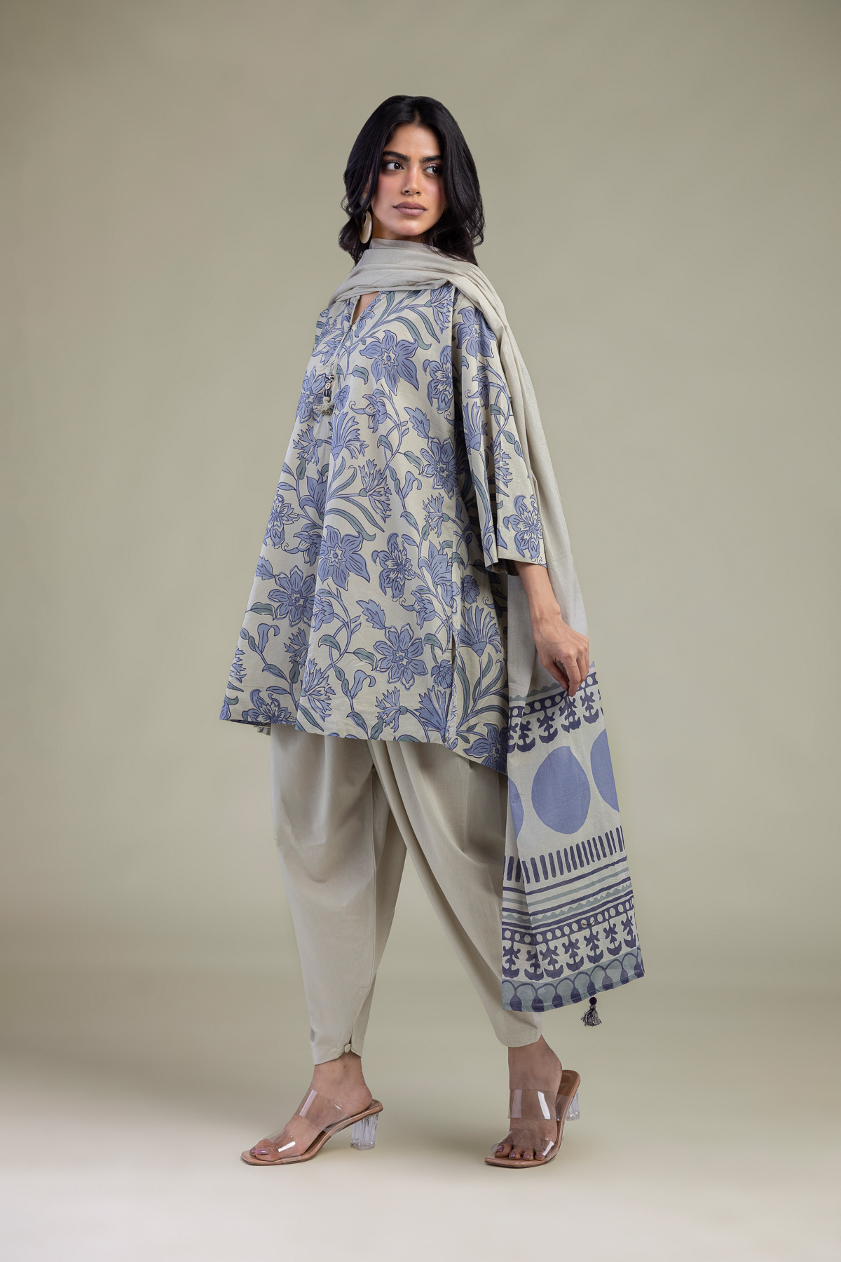 Printed Cambric Cambric Solid Shalwar - 1-26-102-A-F-VG