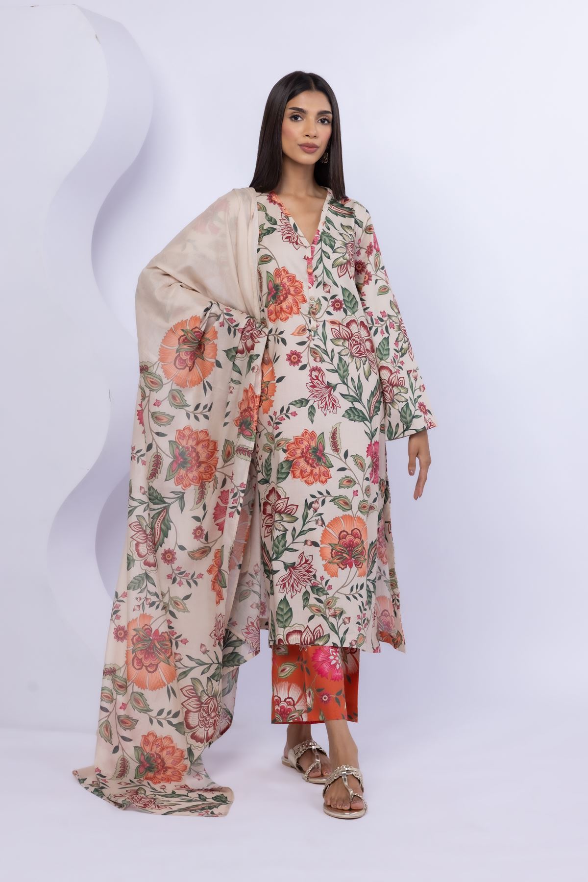 Printed Cambric Pants - 25-05E57-01BB-VG
