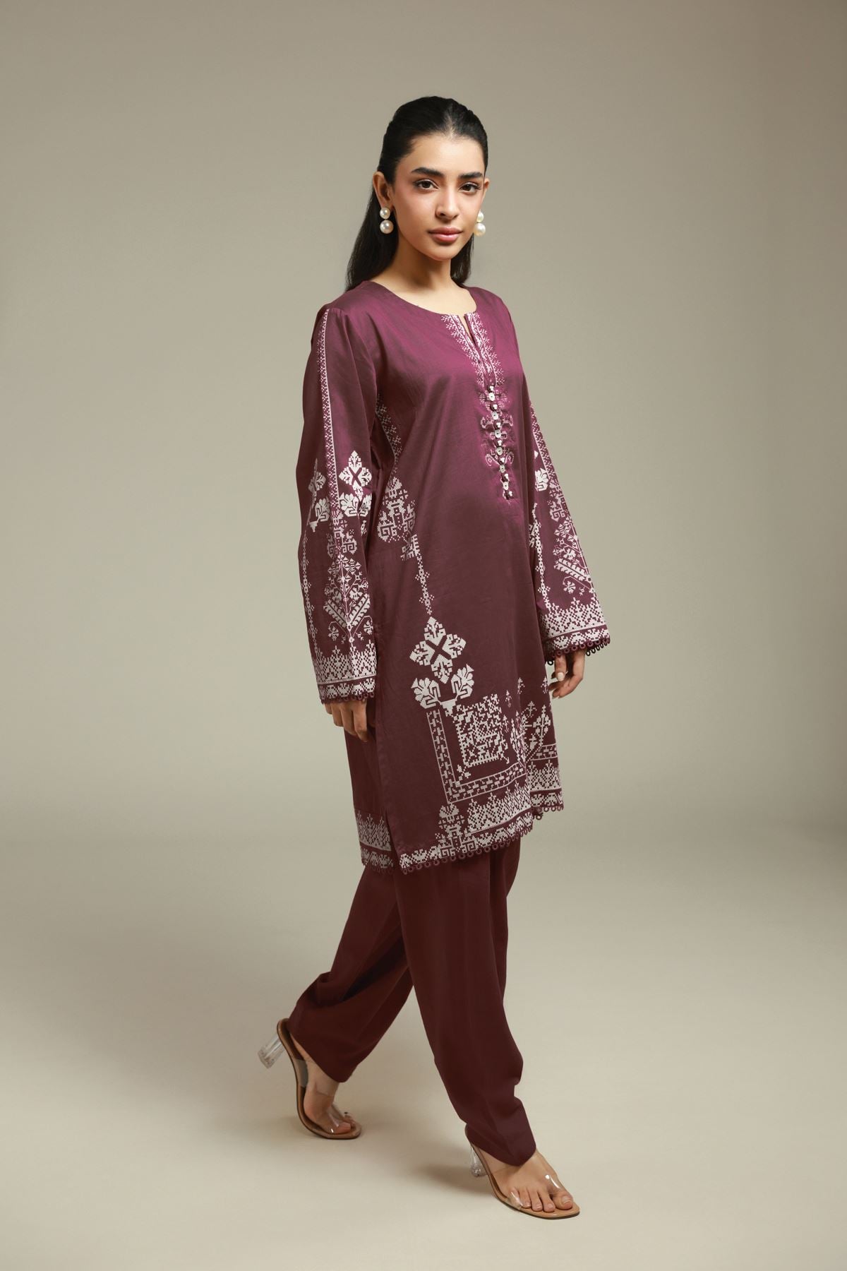 Printed Lawn Lawn Tailored Set - 26-02-1E13-02TA-VG