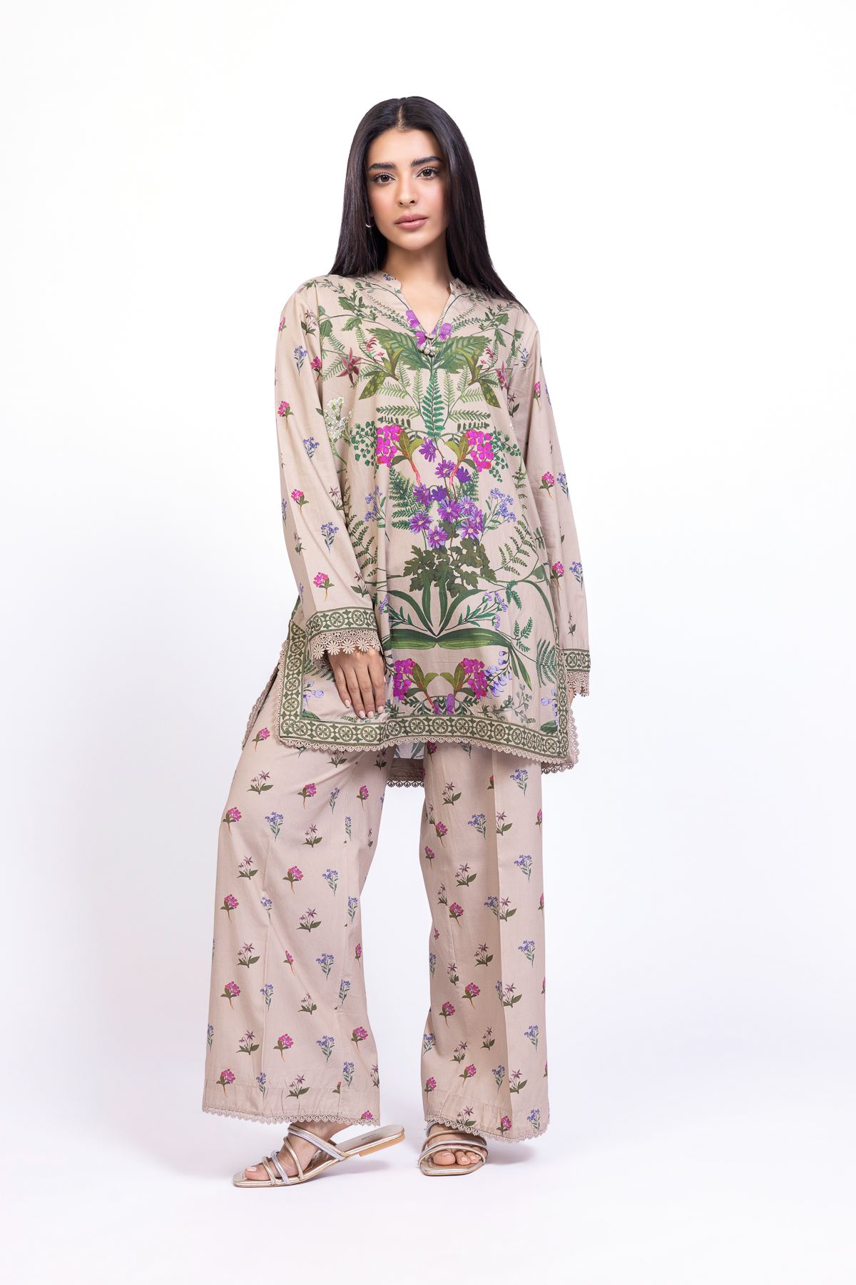 Printed Cotton Viscose Kurta - 25-10-11E8-11TB-VG