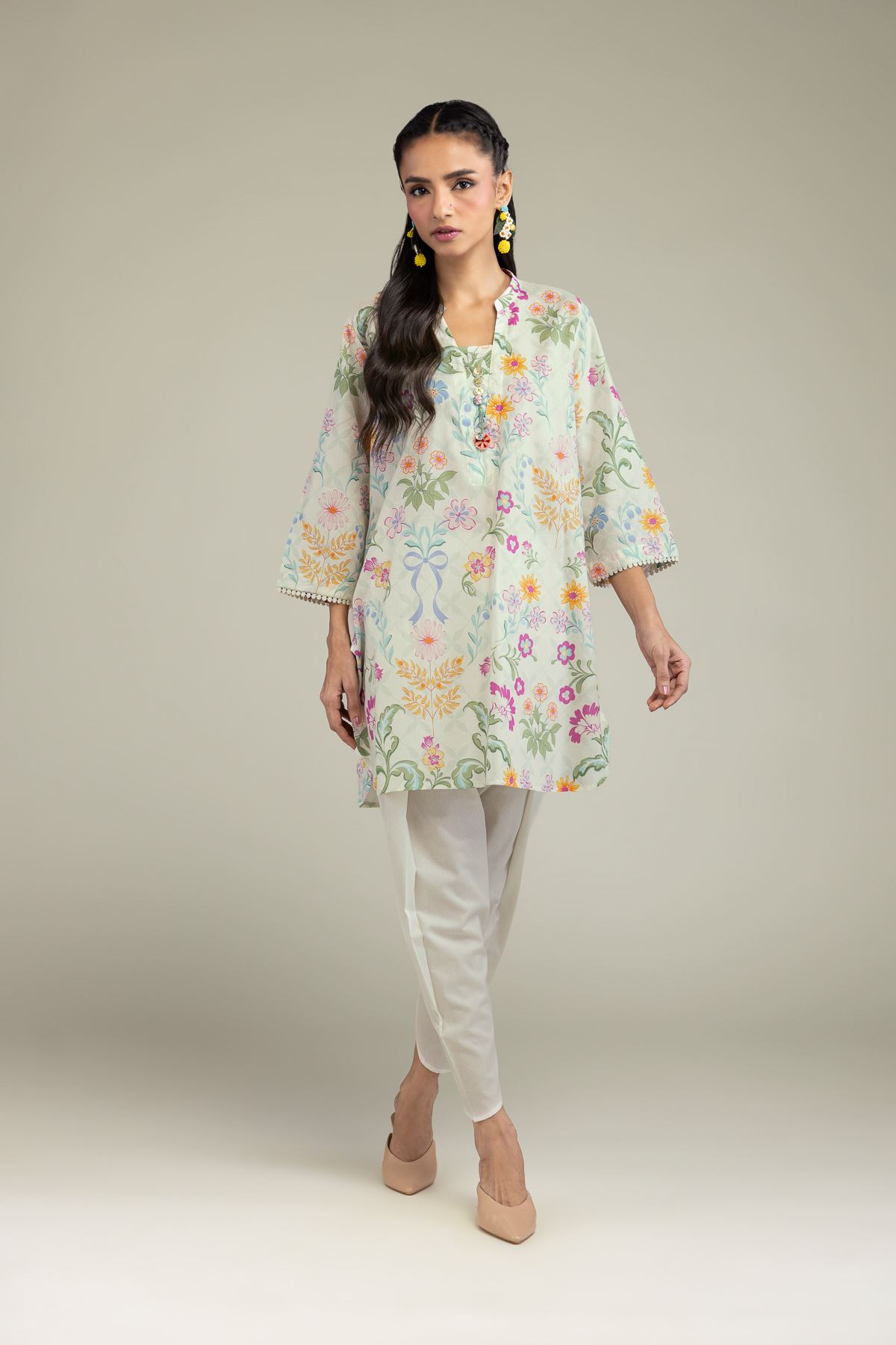 Printed Cambric Shalwar - 1-26-205-A-E2-VG