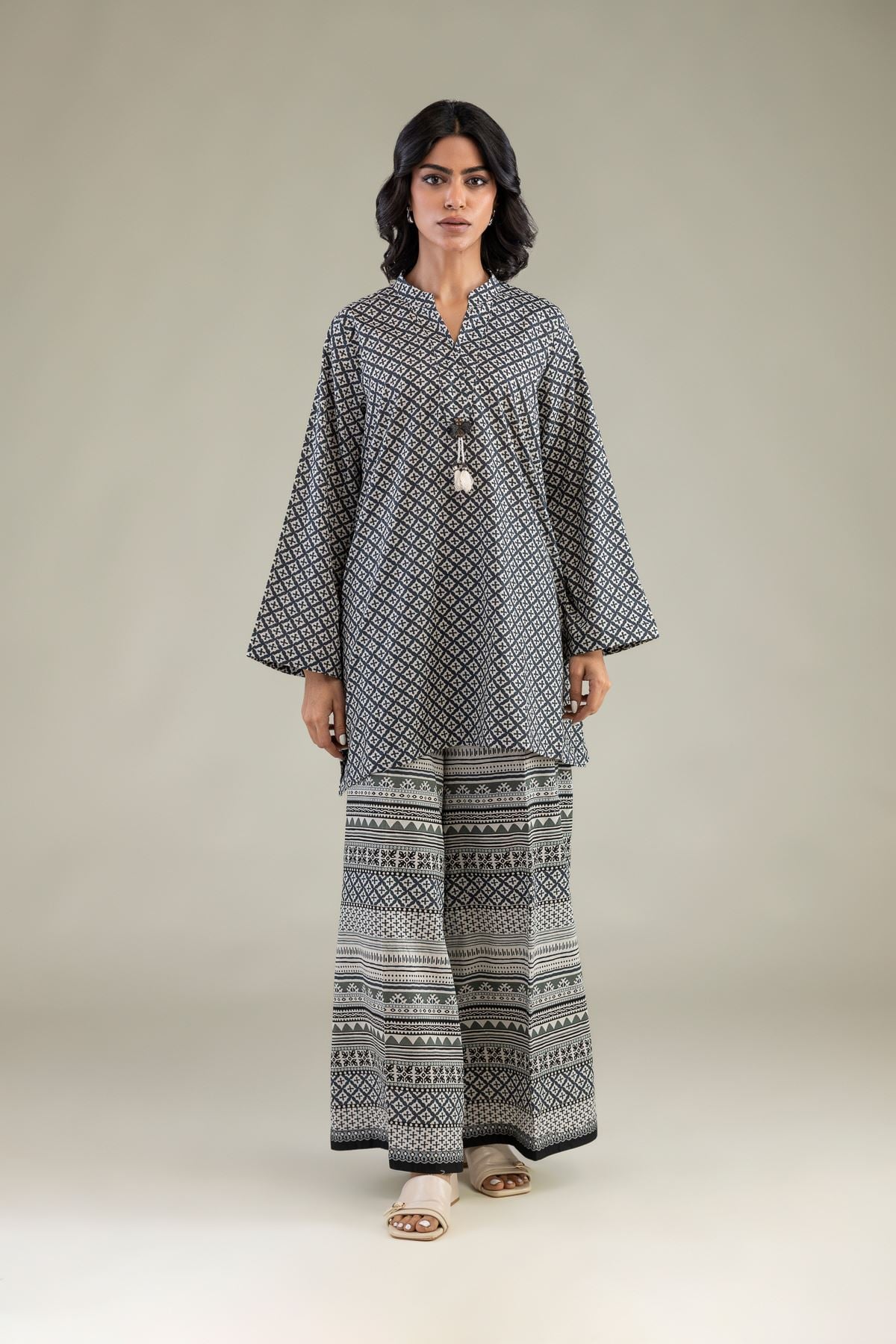 Printed Cambric Short Cambric Kurta - 1-26-216-B-J1-VG