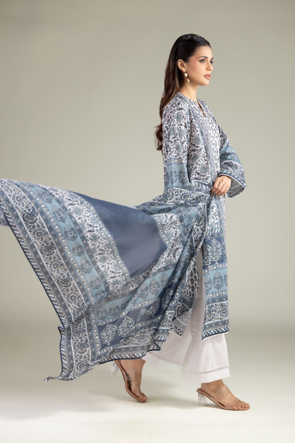 Printed Lawn Lawn Tailored 3-Piece - 25-09-11E2-03TB-VG
