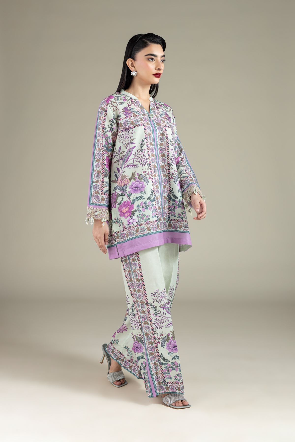 Printed Mesuri Pants - 25-10-12E11-01TB-VG