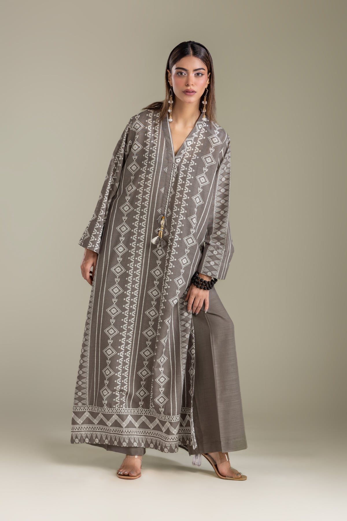 Printed Light Khaddar Light Khaddar Pants - 1-26-433-A-G1-VG