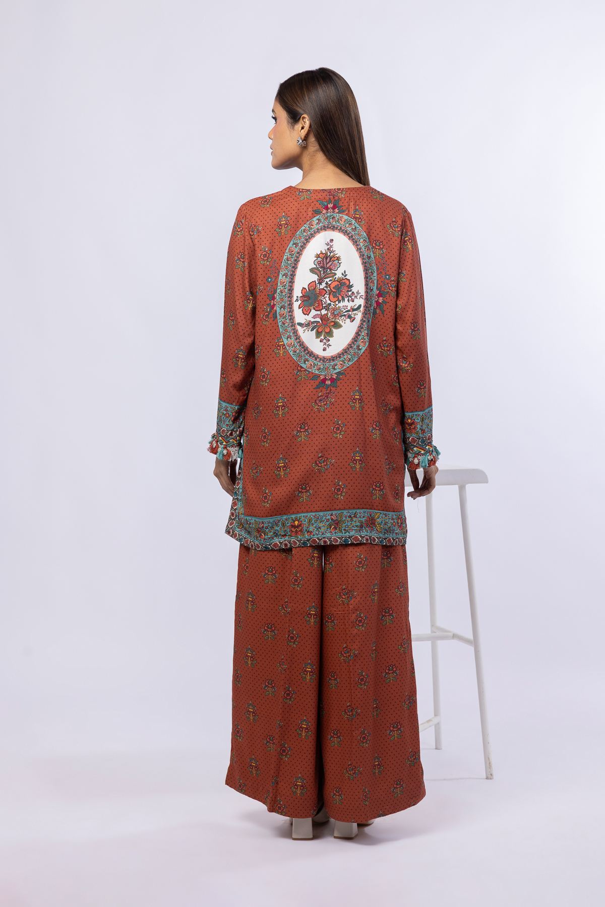 Printed Viscose Crepe Kurta - 25-09-9S1-04TA-VG