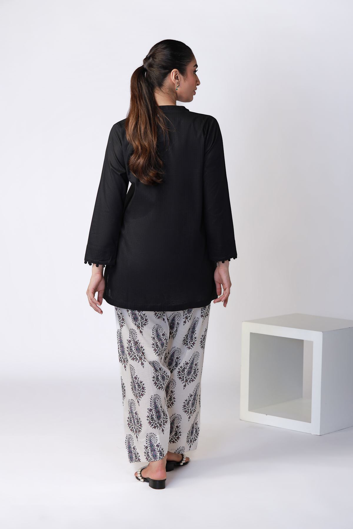 Dyed Cotton Dobby Kurta - 1-26-119-A-F-VG