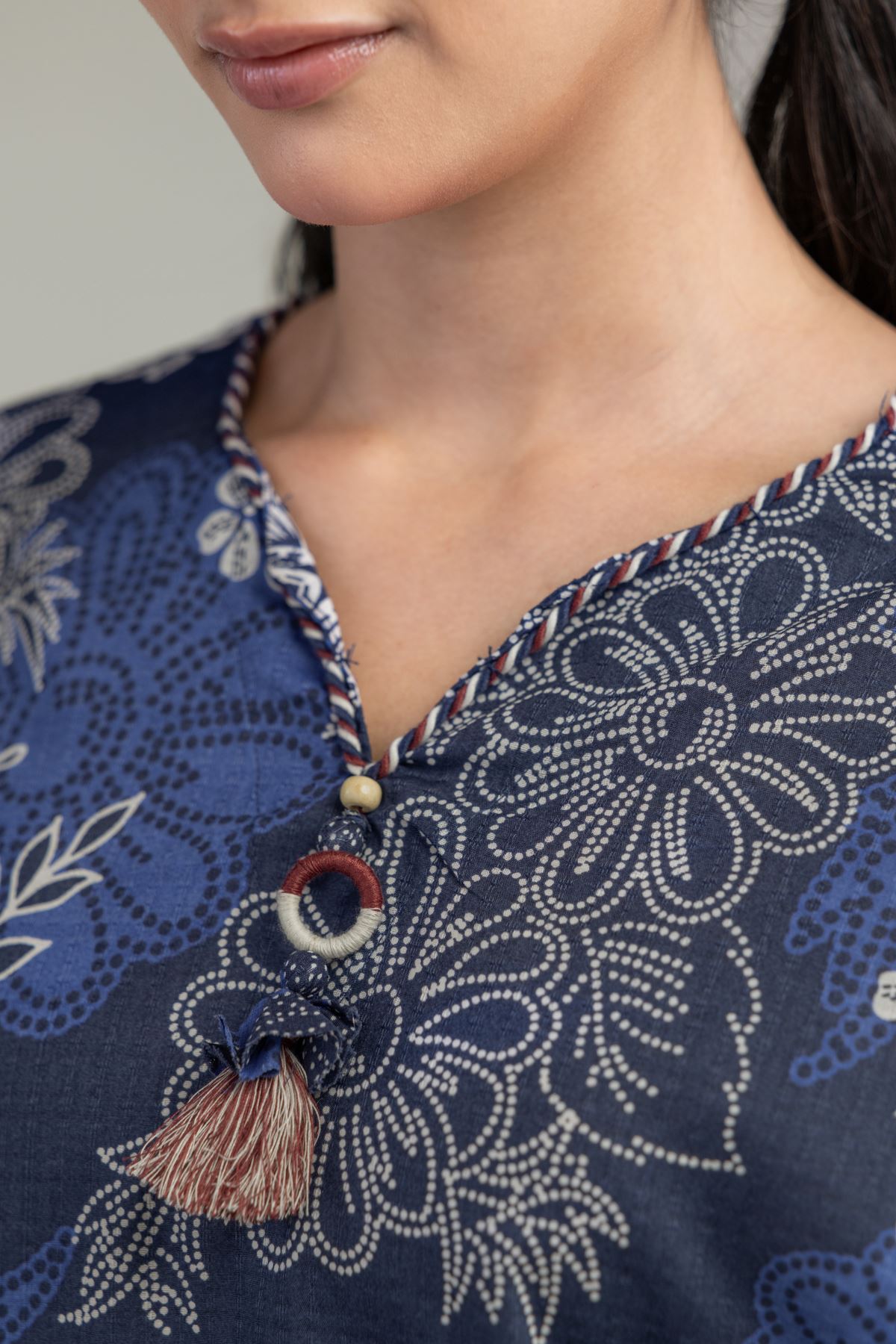 Printed Cotton Dobby Short Floral Kurta - T-A11-26-118FI2-VG
