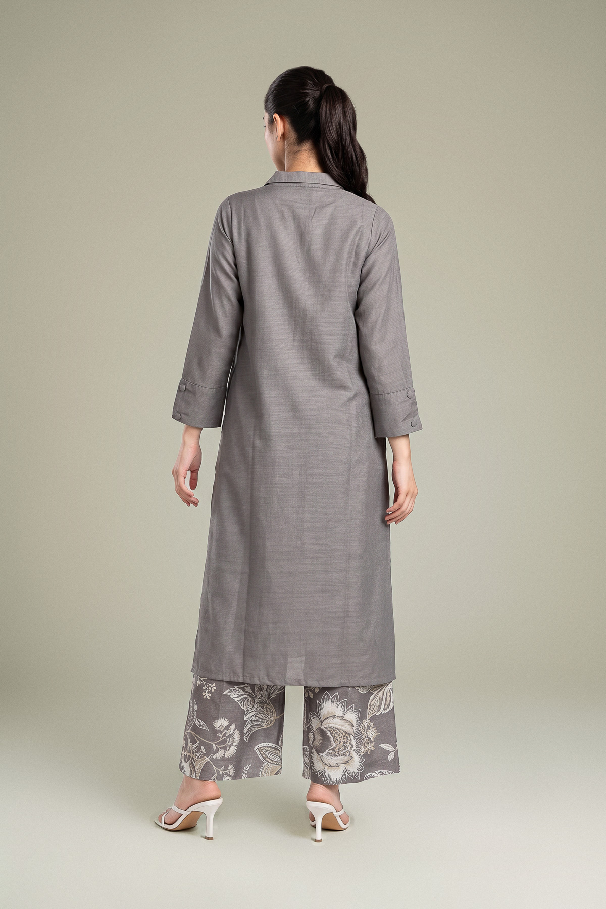 Embroidered Light Khaddar Kurta - 1-26-436-A-K1-VG
