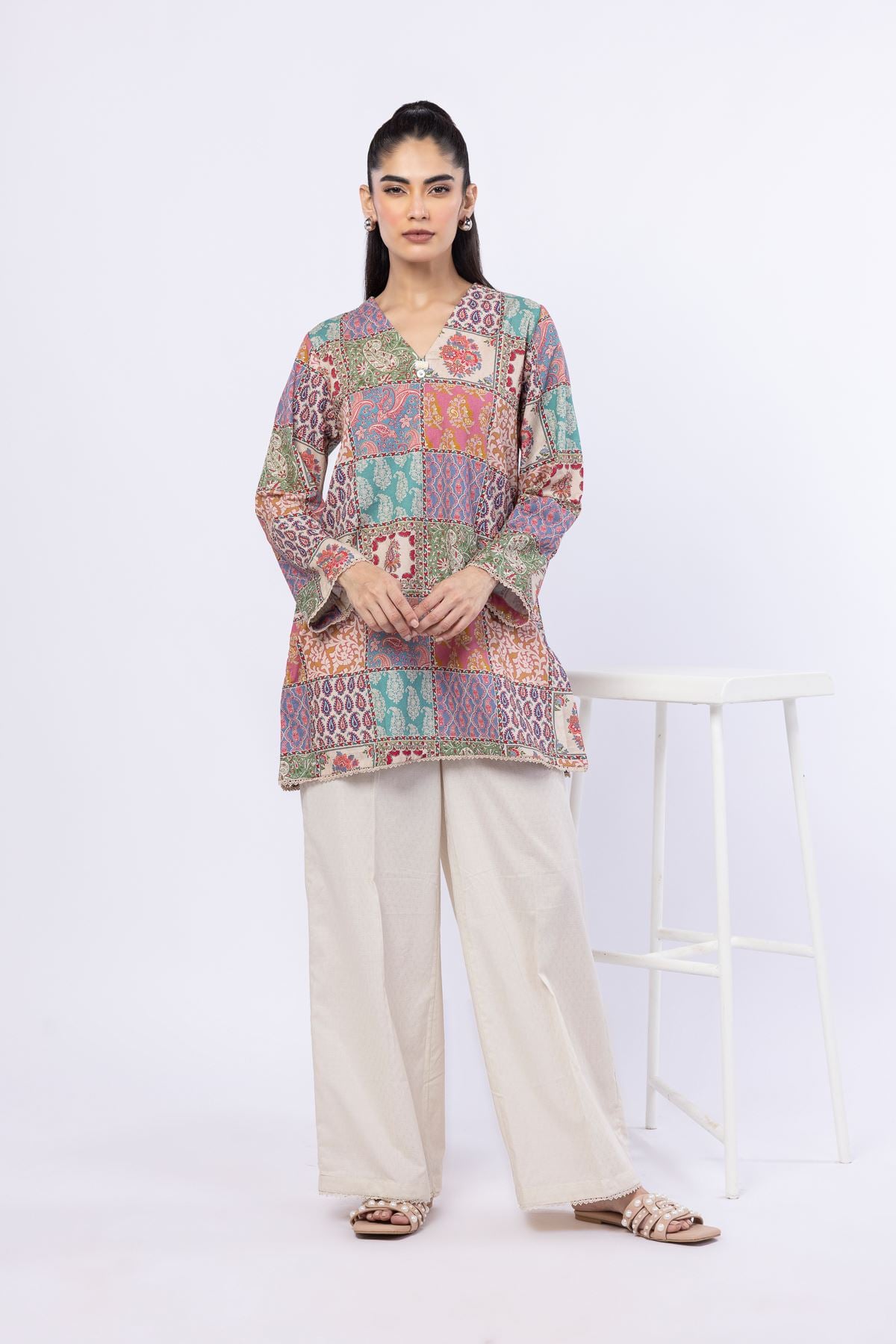 Dyed Cotton Dobby Pants - 25-10-10S4-02TA-VG
